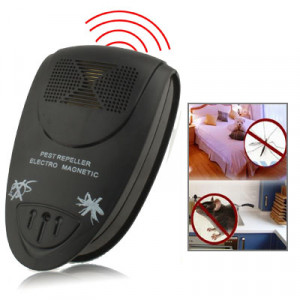 US Plug Ultrasonic Pest Repeller électro-magnétique (Noir) SU01BB607-20