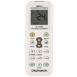 Chunghop K-1028E 1000 en 1 Télécommande Universelle A / C avec lampe de poche (Blanc) SC02011705-20