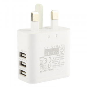 Adaptateur de charge de voyage USB 5.3V 3.0A 3 ports, adapté pour iPhone 5 et 5S et 5C, Galaxy Note III / N9000 / i9500 et autres périphériques, EP-TA10UWE (prise UK) SH26971912-20
