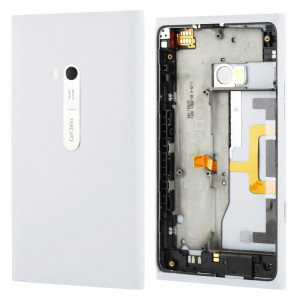 Couverture arrière de batterie de logement avec le câble de câble de bouton latéral pour Nokia Lumia 900 (blanc) SC128W922-20