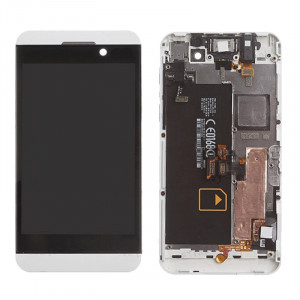 iPartsBuy LCD Écran + Écran Tactile Digitizer Assemblée avec Cadre pour BlackBerry Z10 4G (Blanc) SI542W156-20