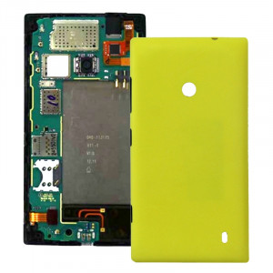 iPartsAcheter pour Nokia Lumia 520 couvercle du boîtier arrière en plastique (jaune) SI050Y615-20