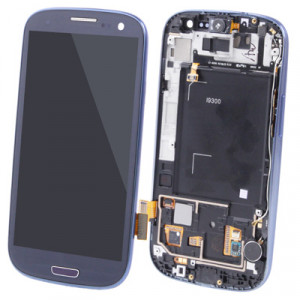iPartsAcheter pour Samsung Galaxy SIII / i9300 Original Écran LCD + Écran Tactile Digitizer Assemblée avec Cadre (Bleu Marine) SI114L1318-20