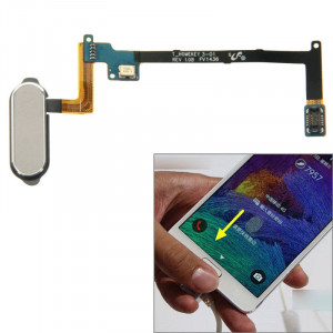 Home Flex câble avec fonction d'identification d'empreintes digitales pour Samsung Galaxy Note 4 / N910 (Gris) SH435H1954-20