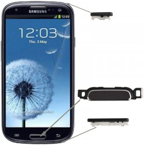 Accueil Clé + Touche d'alimentation + Touche de volume pour Samsung Galaxy SIII / i9300 (Noir) SA474B171-20