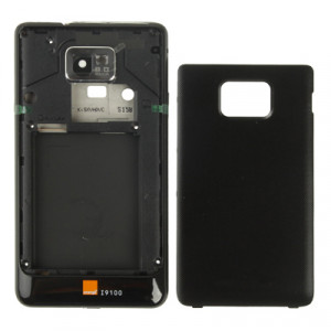 iPartsAcheter pour Samsung Galaxy S II / i9100 Couvercle arrière complet de la batterie du boîtier (Noir) SI009B1010-20