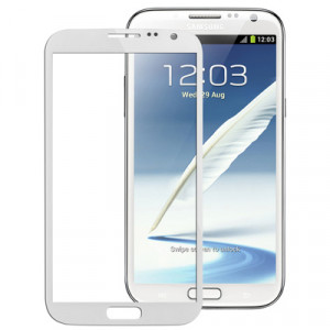 iPartsAcheter pour Samsung Galaxy Note II / N7100 lentille frontale extérieure en verre d'origine (blanc) SI17WL1161-20