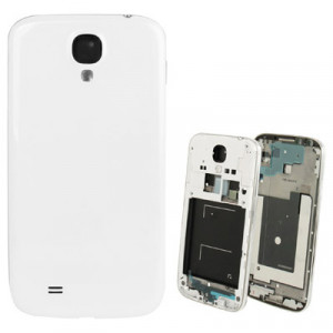 iPartsAcheter pour Samsung Galaxy S IV / i9500 châssis complet d'origine avec couvercle arrière (blanc) SI27WL1144-20
