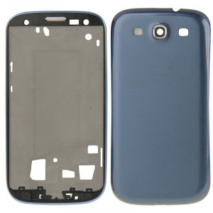 iPartsBuy pleine couverture de la plaque frontale pour Samsung Galaxy SIII LTE / i9305 (bleu) SI538L1843-20