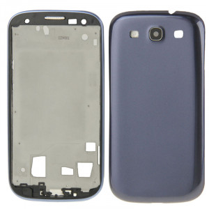 iPartsBuy Full Housing LCD Cadre Lunette + Couverture Arrière pour Samsung Galaxy S III / i747 (Bleu) SI542L1731-20