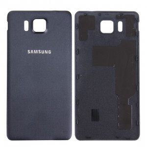 iPartsBuy remplacement de la couverture arrière de la batterie pour Samsung Galaxy Alpha / G850 (noir) SI148B1241-20
