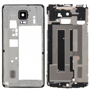 iPartsBuy Remplacement de la couverture de logement complet (logement avant cadre LCD cadre lunette + cadre médian Bazel plaque arrière boîtier de remplacement lentille de la caméra) pour Samsung Galaxy Note 4 / SI162B405-20