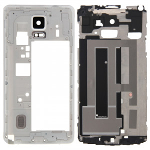 iPartsBuy Remplacement de la couverture de logement complet (logement avant cadre LCD cadre lunette + cadre médian Bazel plaque arrière logement de lentille de caméra de remplacement) pour Samsung Galaxy Note 4 / SI162W334-20