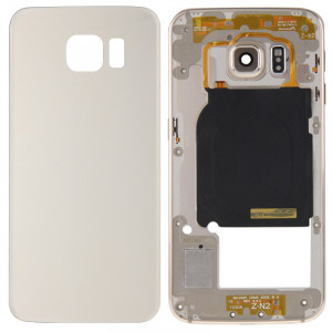 iPartsAchet couvercle du boîtier complet (plaque de logement arrière de la lentille de la caméra + panneau arrière de la batterie) pour Samsung Galaxy S6 Edge / G925 (Gold) SI192J937-20