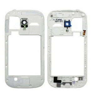 iPartsBuy Moyen Cadre Bazel Retour Plaque Logement Caméra Lens Panel pour Samsung Galaxy SIII mini / i8190 (Blanc) SI013W1574-20