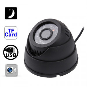 Caméra dôme DVR de sécurité à la maison de vision nocturne de détection de mouvement d'USB avec l'emplacement de carte de TF, enregistrement de boucle de soutien / enregistrement simultané / ajustement SH0719488-20