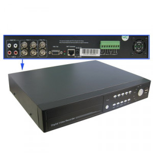 DVR autonome avec compression H.264, utilisation de la puce PHILIPS PNX 1701, disque dur SATA, prise en charge de 2 SATA HDD 500G X2, sortie VGA, entrée vidéo: 4 canaux, BNC (noir) SH20111298-20