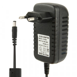 Adaptateur secteur de haute qualité EU Plug AC 100-240V à DC 6V 2A, embouts: 5,5 x 2,1 mm, longueur du câble: 1,1 m (noir) SH5003848-20