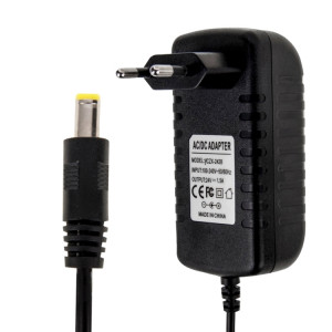 Prise EU Adaptateur secteur AC 100-240V à DC 24V 1.5A, embouts: 5,5 x 2,1 mm, longueur du câble: environ 1,2 m (noir) SH5004557-20