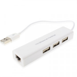 Réseau USB de 1 port avec le hub USB de 3 ports à la carte d'adaptateur de LAN Ethernet femelle RJ45 femelle S11088782-20