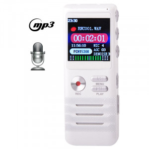 Enregistreur vocal numérique LCD 8 Go VM8818 avec lecteur MP3 VOR, atténuation du bruit sur deux coeurs (blanc) SH01521224-20
