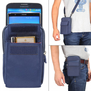 Sac de transport d'épaule de cas de style vertical des hommes de polyester de 6.4 pouces et ci-dessous avec le trou de ceinture et la boucle s'élevante pour l'iPhone, Samsung, Sony, Huawei, Meizu, Lenovo, SH646D288-20