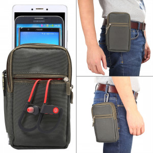 7 pouces et au-dessous du sac universel de taille de cas d'hommes de polyester de polyester avec le trou de ceinture et la boucle s'élevante pour l'iPhone, Samsung, Sony, Huawei, Meizu, Lenovo, ASUS, SH47AG91-20