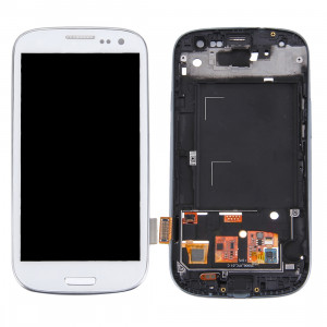 iPartsAcheter pour Samsung Galaxy SIII / i9300 écran LCD (4.65 pouces TFT) + écran tactile Digitizer Assemblée avec cadre (blanc) SI30WL617-20