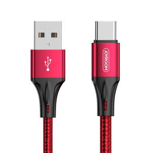 JOYROOM S-1030N1 N1 Series 1m 3A USB to USB-C / Type-C Data Sync Charge Cable (Red) SJ181R238-20