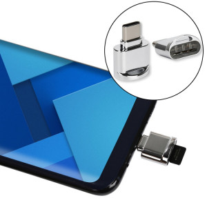 Carte TF vers adaptateur OTG en alliage d'aluminium mâle USB-C / Type-C avec porte-clés (argent) SH291S1909-20