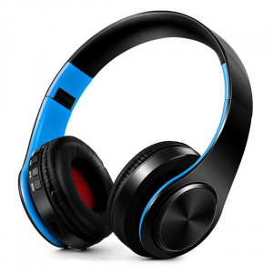 LPT660 sans fil pliant sport musique stéréo téléphones Bluetooth écouteurs supporte la carte TF (bleu) SH740L572-20
