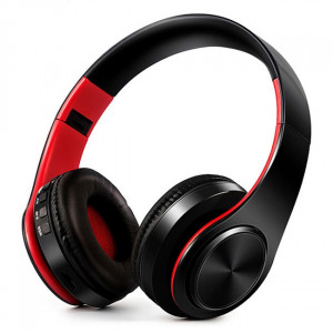 LPT660 sans fil pliant sport musique stéréo téléphones Bluetooth écouteurs supporte la carte TF (rouge) SH740R1777-20