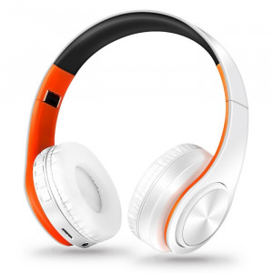LPT660 sans fil pliant sport musique stéréo téléphones Bluetooth écouteurs supporte la carte TF (orange) SH741E1437-20