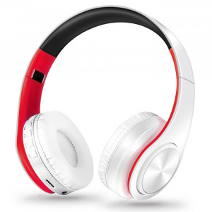 LPT660 sans fil pliant sport musique stéréo téléphones Bluetooth écouteurs supporte la carte TF (rouge) SH741R453-20
