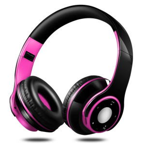 SG-8 Bluetooth 4.0 + EDR Casque sans fil sur l'oreille TF Radio FM stéréo avec micro casque musique (Red Rose) SH42RR147-20
