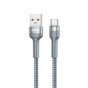 REMAX RC-170 Jany Series 1m 5A USB vers USB-C / Type-C Câble de données de charge rapide en alliage d'aluminium tressé (argent) SR149S1508-20