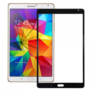 iPartsAcheter pour Samsung Galaxy Tab S 8.4 / T700 lentille extérieure en verre (noir) SI82BL1105-20
