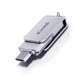 Kinzdi 16 Go USB + Interface Type-C Metal Twister Flash Disk V8 (Argent) SK998S924-20