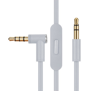 ZS0087 Câble d'écouteur mâle de 3,5 mm à mâle avec micro et câble contrôlé par câble: 1,4 m (gris) SH045H1175-20