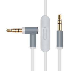 ZS0087 Câble d'écouteur masculin de 3,5 mm à mâle avec micro et câble à câble: 1,4 m (blanc) SH045W486-20
