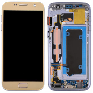 iPartsAcheter pour Samsung Galaxy S7 / G930V écran LCD + écran tactile Digitizer Assemblée avec cadre (or) SI04JL451-20