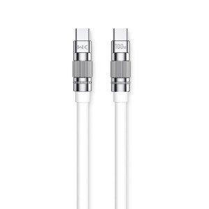 WK WDC-188 Qjie Series 100 W USB-C/Type-C vers USB-C/Type-C Câble de données à charge rapide, Longueur : 1 m (Blanc) SW968W454-20