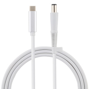Câble de charge USB-C / Type-C vers 7,4 x 0,6 mm pour ordinateur portable HP, longueur du câble: environ 1,5 m (blanc) SH112W1869-20