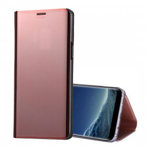 Pour Samsung Galaxy S9 PU galvanoplastie miroir horizontal étui en cuir avec support (or rose) SF41RG1487-20
