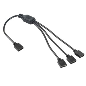3 broches 5V 1 à 3 Câble de rallonge de refroidissement AURA RGB PC pour Asus (Noir) SH967B1115-20