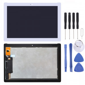Ecran LCD et assemblage complet du numériseur pour Asus ZenPad 10 Z301MFL Edition LTE / Z301MF WiFi Edition 1920 x 1080 Pixel (Blanc) SH81WL1769-20