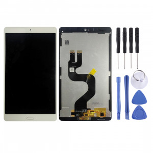 Ecran LCD et assembleur complet de numériseur pour Huawei MediaPad M3 8,4 pouces / YIBTV-W09 / BTV-DL09 (Blanc) SH951W323-20