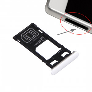 iPartsAcheter pour Sony Xperia X (Single SIM Version) Plateau de carte SIM + Micro SD Card Plateau + Emplacement de carte Plug Dust Plug (Blanc) SI190W1115-20