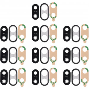 Cadre de caméra 10 PCS avec cache-objectif et adhésif pour Huawei P20 Lite (Noir) SH289B1201-20