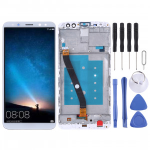 Ecran LCD et système de numérisation complet avec cadre pour Huawei Mate 10 Lite / Nova2i (Malaisie) / Maimang 6 (Chine) / Honor 9i (Inde) / G10 (Blanc) SH93WL35-20